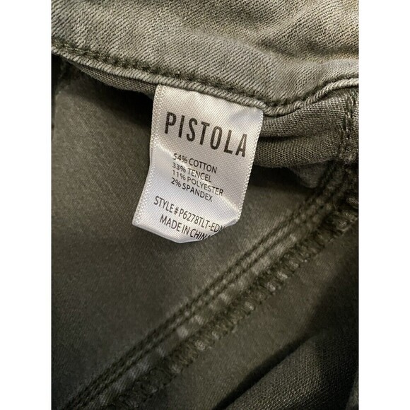 PISTOLA Revolve Womens Olive Zipper Pocket Hunter Cargo Jeans In Eden Size 26 - Picture 6 of 9